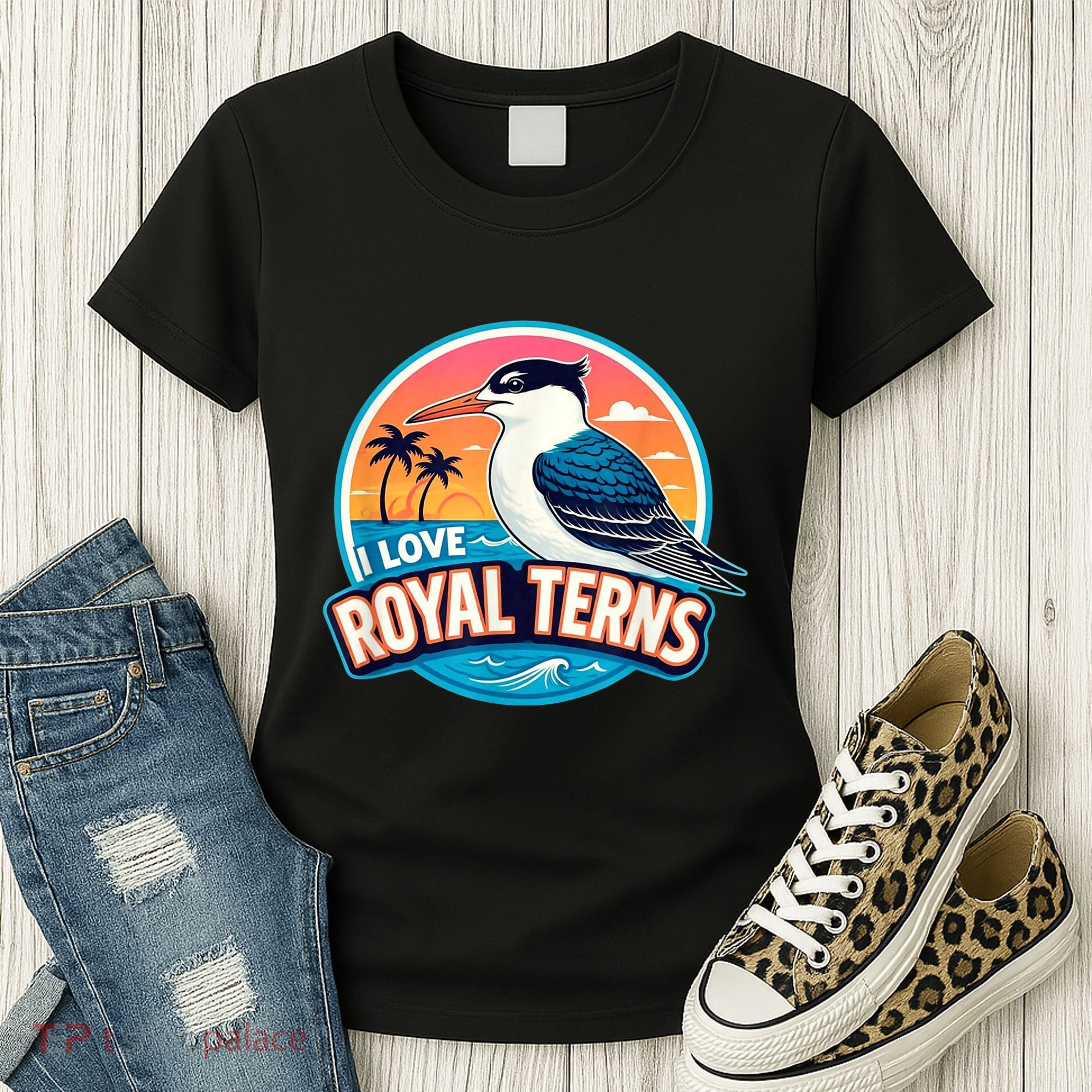 I Love Royal Terns Bird Watcher Sarasota Bradenton Beaches Women's T-Shirt
