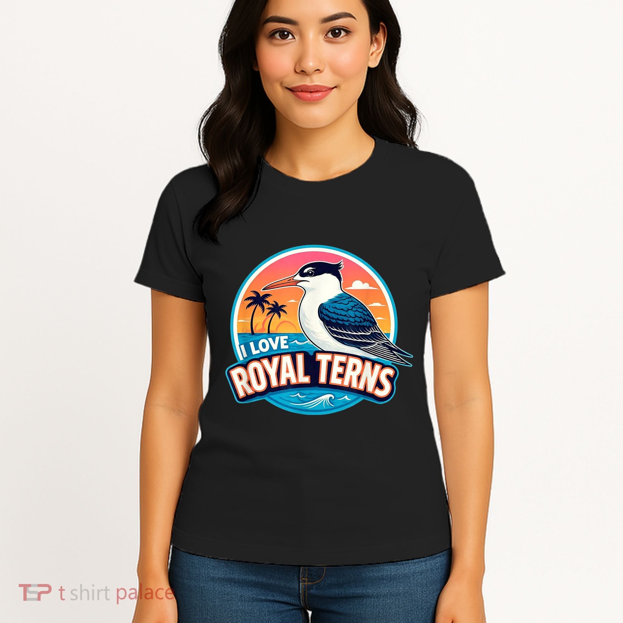 I Love Royal Terns Bird Watcher Sarasota Bradenton Beaches Women's T-Shirt