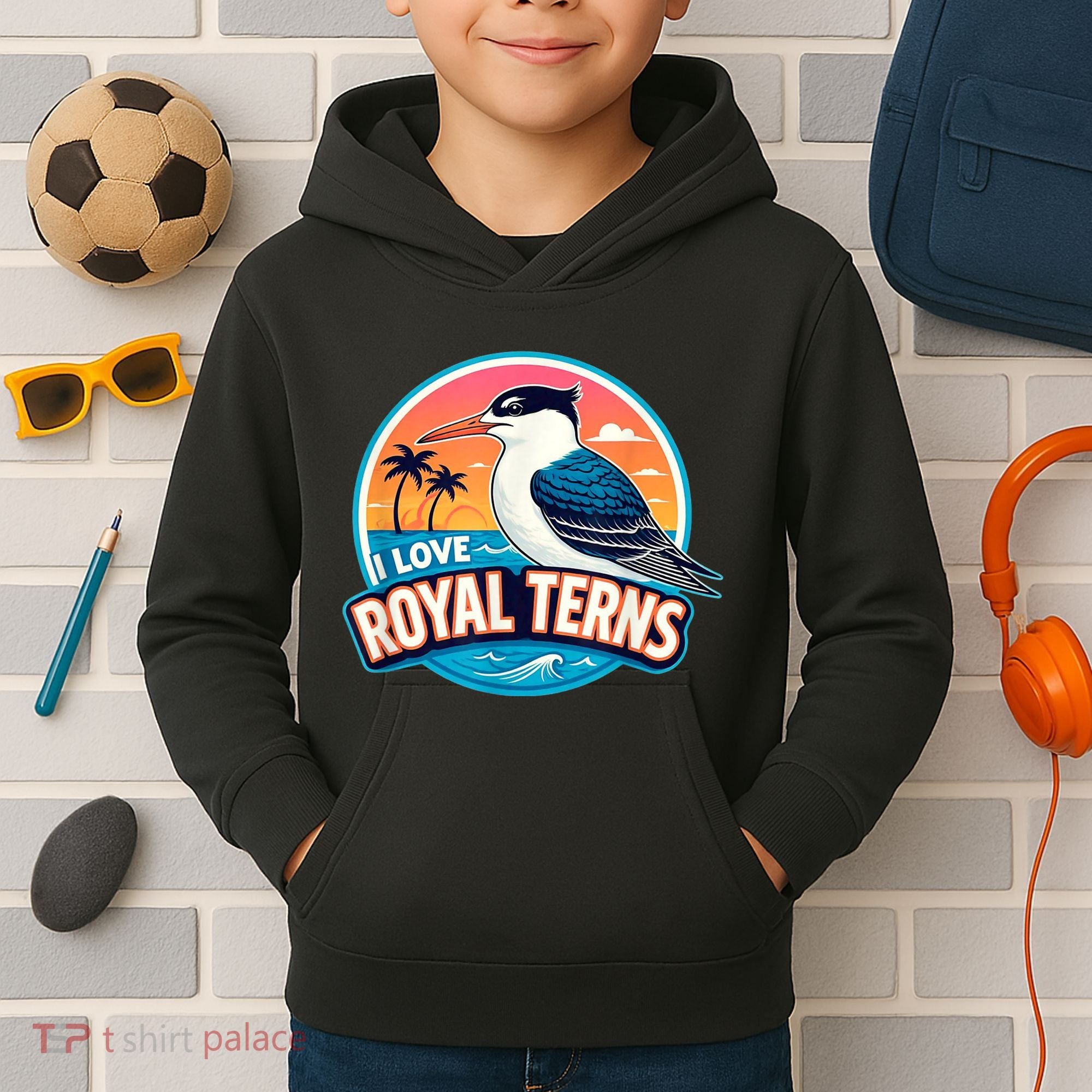 I Love Royal Terns Bird Watcher Sarasota Bradenton Beaches Kids Hoodie