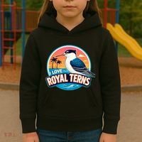 I Love Royal Terns Bird Watcher Sarasota Bradenton Beaches Kids Hoodie thumb 3