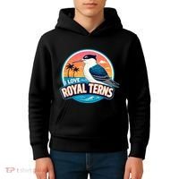 I Love Royal Terns Bird Watcher Sarasota Bradenton Beaches Kids Hoodie thumb 4