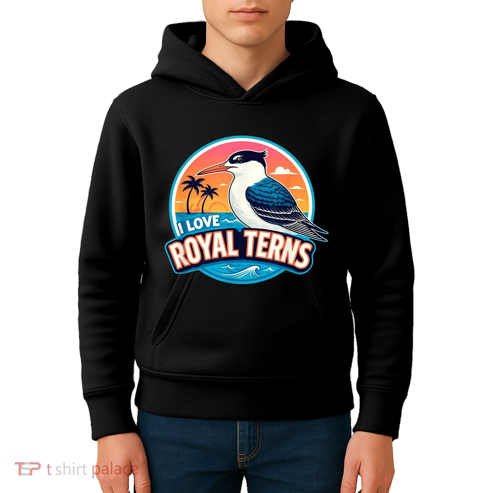 I Love Royal Terns Bird Watcher Sarasota Bradenton Beaches Kids Hoodie