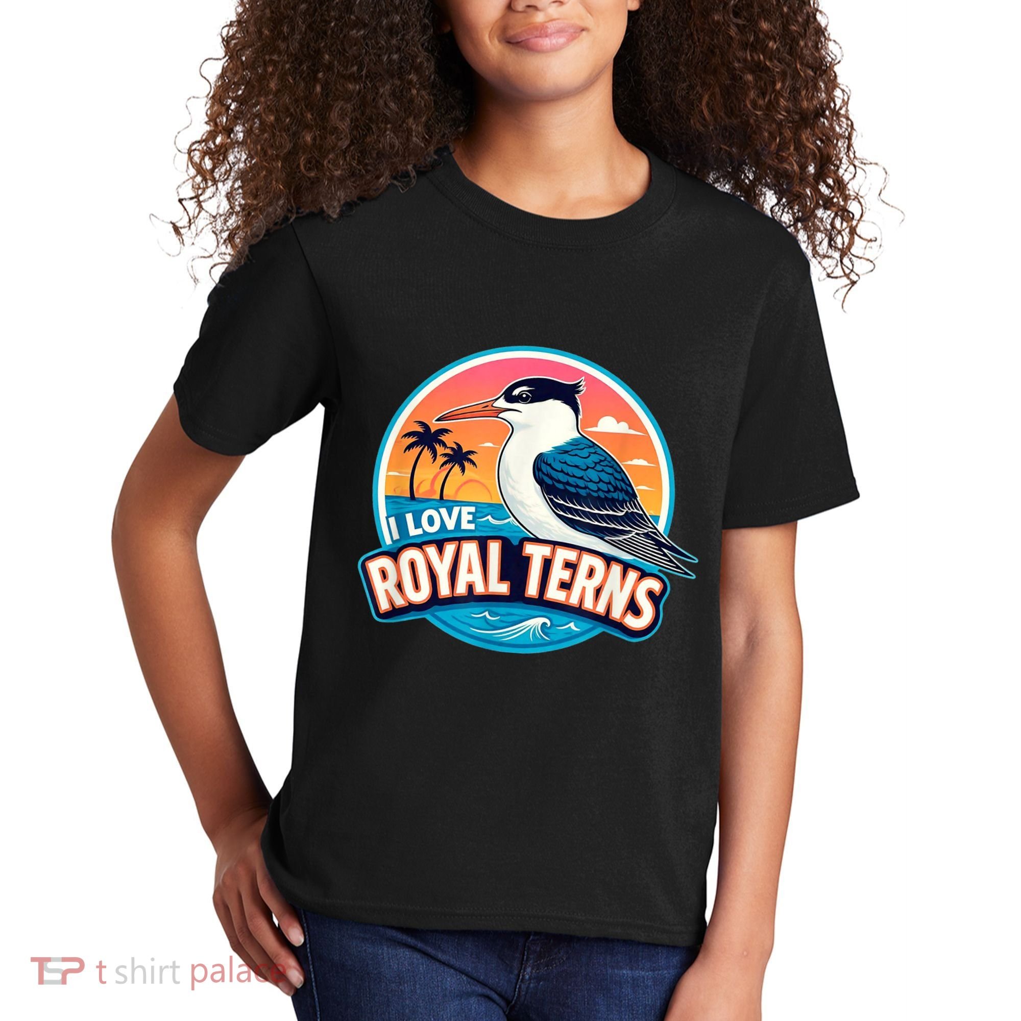 I Love Royal Terns Bird Watcher Sarasota Bradenton Beaches Kids T-Shirt
