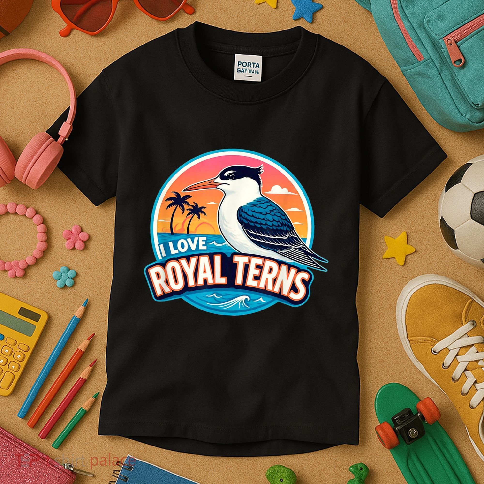 I Love Royal Terns Bird Watcher Sarasota Bradenton Beaches Kids T-Shirt