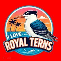I Love Royal Terns Bird Watcher Sarasota Bradenton Beaches Santa Hat thumb 1