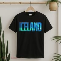 Icelandic Lights Reykjavik Vacations Iceland T-Shirt thumb 2