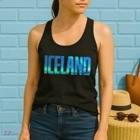 Icelandic Lights Reykjavik Vacations Iceland Women's Tank Top thumb 2