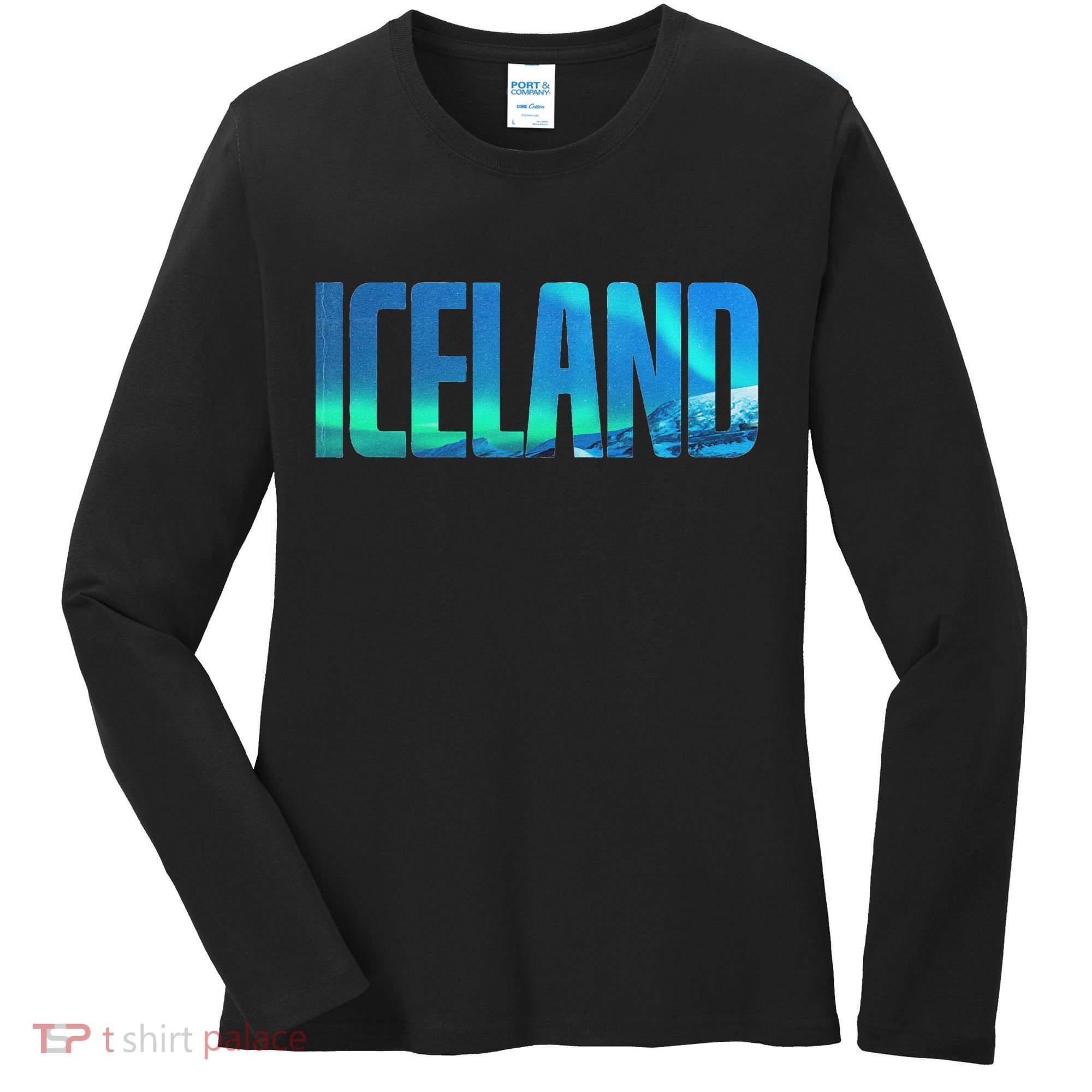 Icelandic Lights Reykjavik Vacations Iceland Women's Long Sleeve Shirt