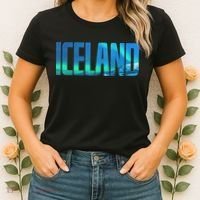 Icelandic Lights Reykjavik Vacations Iceland Women's T-Shirt thumb 2