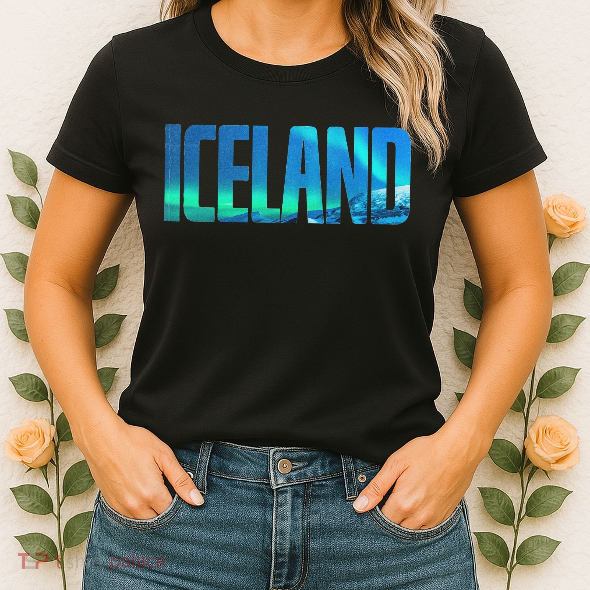 Icelandic Lights Reykjavik Vacations Iceland Women's T-Shirt