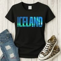 Icelandic Lights Reykjavik Vacations Iceland Women's T-Shirt thumb 3
