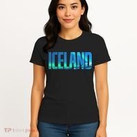 Icelandic Lights Reykjavik Vacations Iceland Women's T-Shirt thumb 4