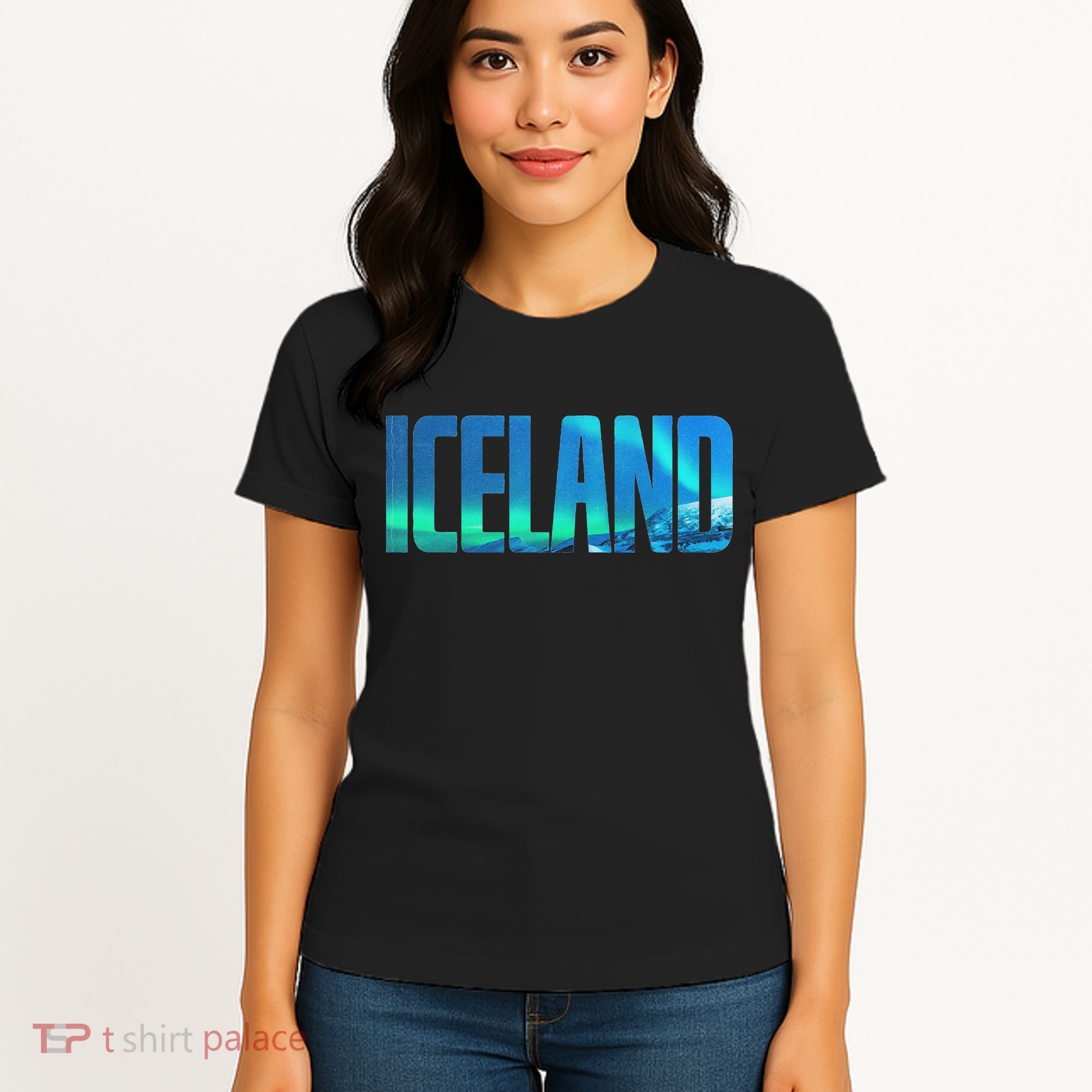 Icelandic Lights Reykjavik Vacations Iceland Women's T-Shirt