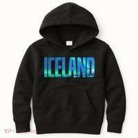 Icelandic Lights Reykjavik Vacations Iceland Kids Hoodie thumb 0