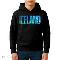 Icelandic Lights Reykjavik Vacations Iceland Kids Hoodie thumb 4