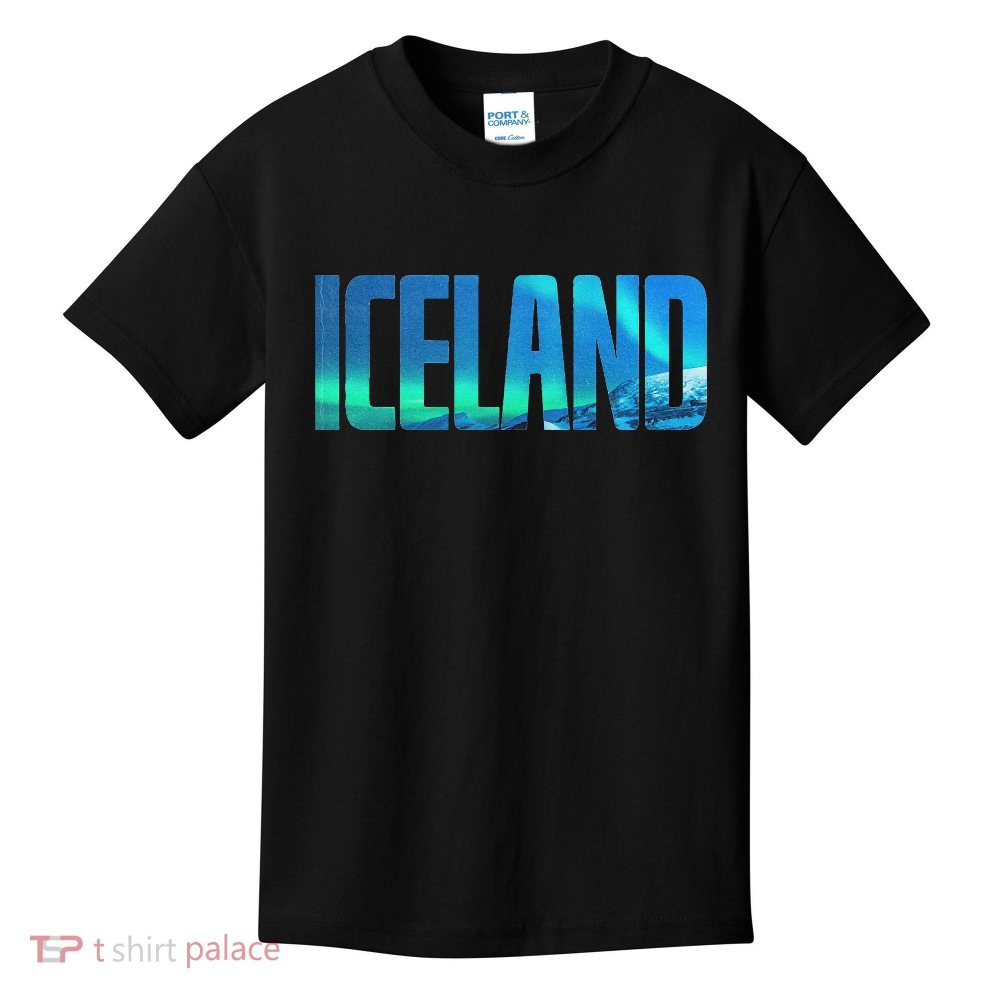 Icelandic Lights Reykjavik Vacations Iceland Kids T-Shirt