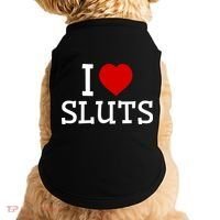 I Love Sluts I Heart Sluts Red Heart Love Sluts Doggie Tank thumb 0