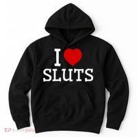I Love Sluts I Heart Sluts Red Heart Love Sluts Hoodie thumb 0