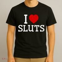 I Love Sluts I Heart Sluts Red Heart Love Sluts T-Shirt thumb 3