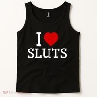 I Love Sluts I Heart Sluts Red Heart Love Sluts Tank Top thumb 2