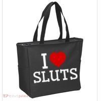 I Love Sluts I Heart Sluts Red Heart Love Sluts Tote Bag thumb 2