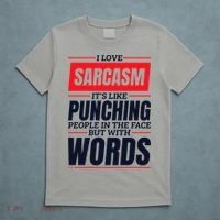 I Love Sarcasm ItS Like Punching People In The Face T-Shirt thumb 5
