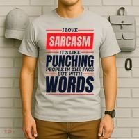 I Love Sarcasm ItS Like Punching People In The Face T-Shirt thumb 6