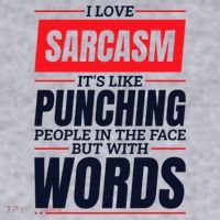 I Love Sarcasm ItS Like Punching People In The Face Women's Sweatshirt thumb 2