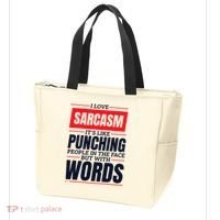 I Love Sarcasm ItS Like Punching People In The Face Tote Bag thumb 3