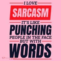 I Love Sarcasm ItS Like Punching People In The Face Coaster thumb 2
