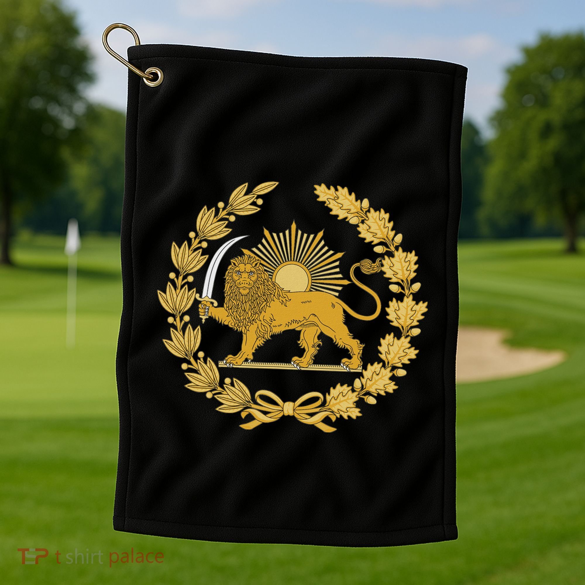 Iran Lion Sun Achaemenid Empire Safavid Dynasty Golf Towel