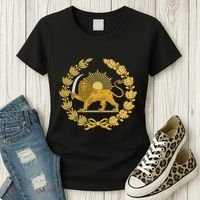 Iran Lion Sun Achaemenid Empire Safavid Dynasty Women's T-Shirt thumb 3