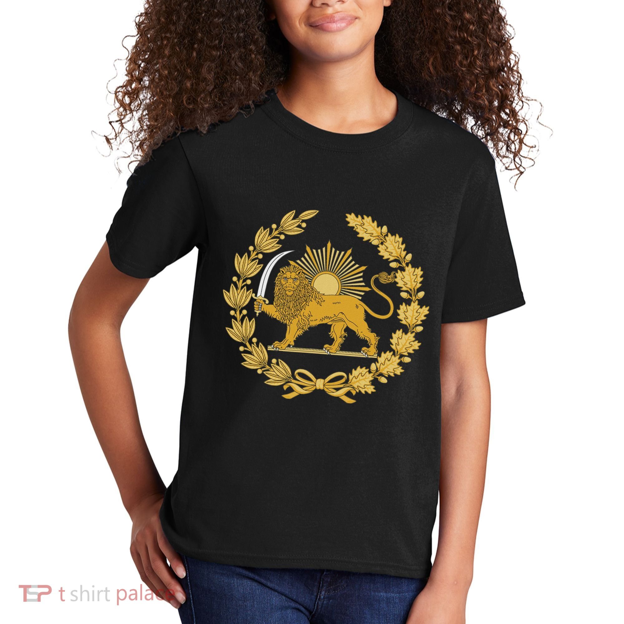 Iran Lion Sun Achaemenid Empire Safavid Dynasty Kids T-Shirt