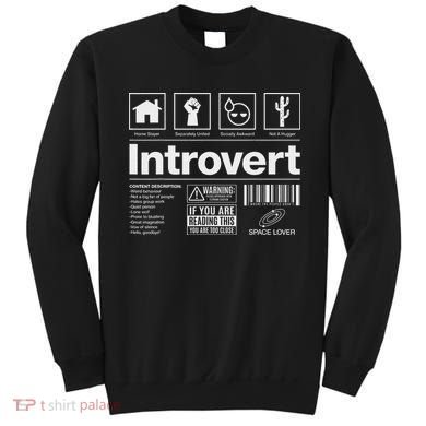 Introvert Label Signs Sweatshirt
