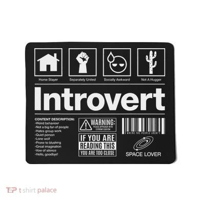 Introvert Label Signs Mousepad