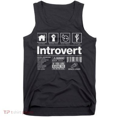 Introvert Label Signs Tank Top