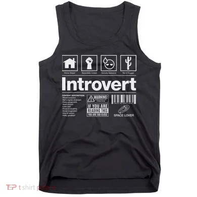 Introvert Label Signs Tank Top