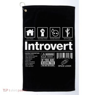 Introvert Label Signs Golf Towel