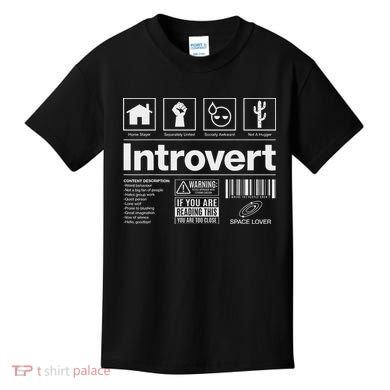 Introvert Label Signs Kids T-Shirt