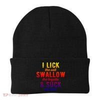 I Lick Salt Swallow Tequila Suck Lime Funny Mexican Ing Cool Gift Beanie thumb 0