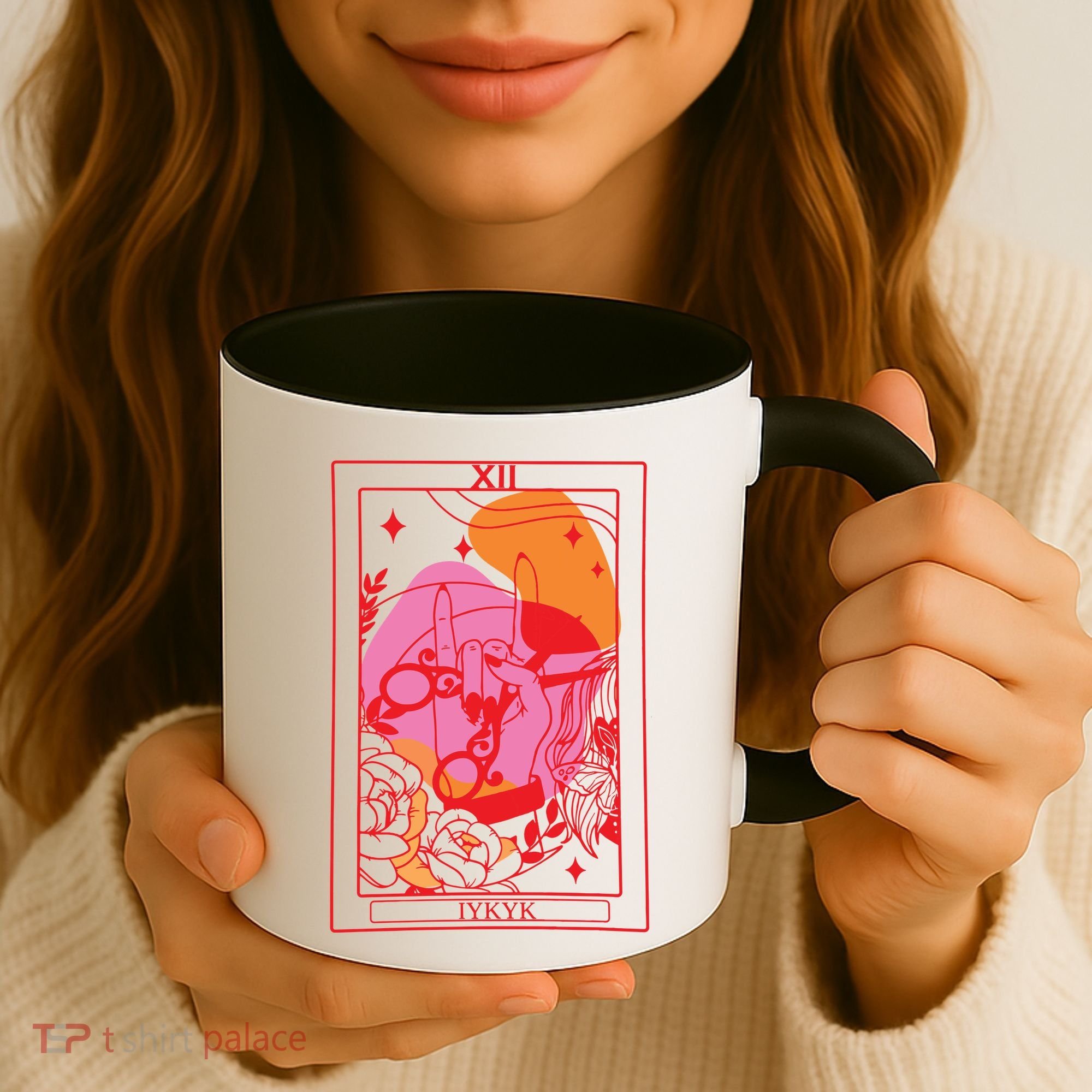 Iykyk Lesbian Sapphic Tarot Card Coffee Mug