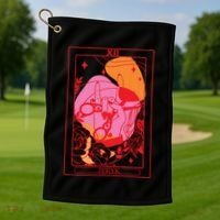 Iykyk Lesbian Sapphic Tarot Card Golf Towel thumb 1