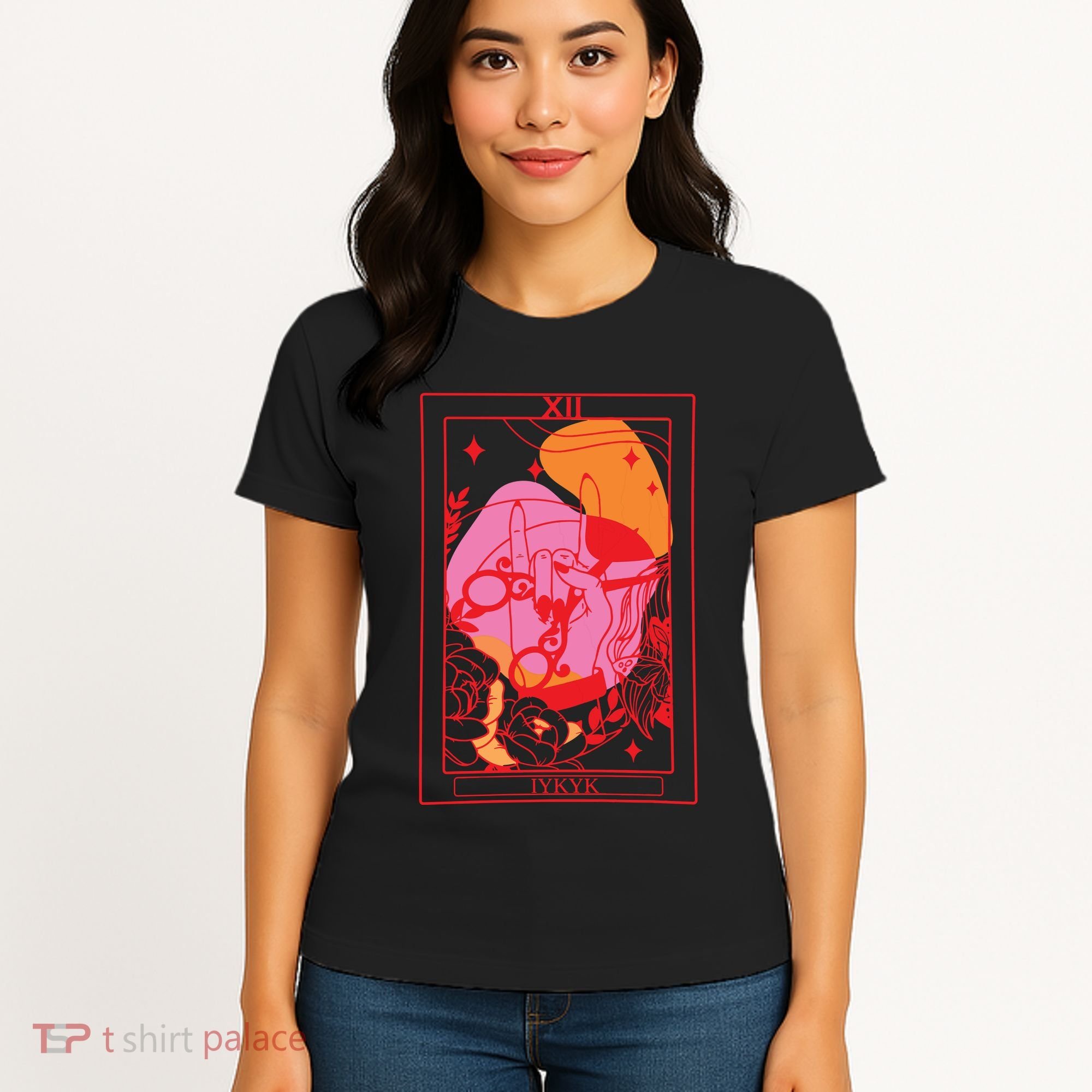 Iykyk Lesbian Sapphic Tarot Card Women's T-Shirt