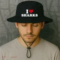 I Love Sharks Bucket Hat thumb 2
