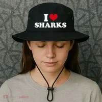I Love Sharks Bucket Hat thumb 3