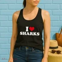 I Love Sharks Women's Tank Top thumb 2