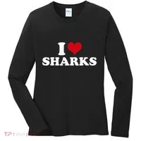 I Love Sharks Women's Long Sleeve Shirt thumb 0