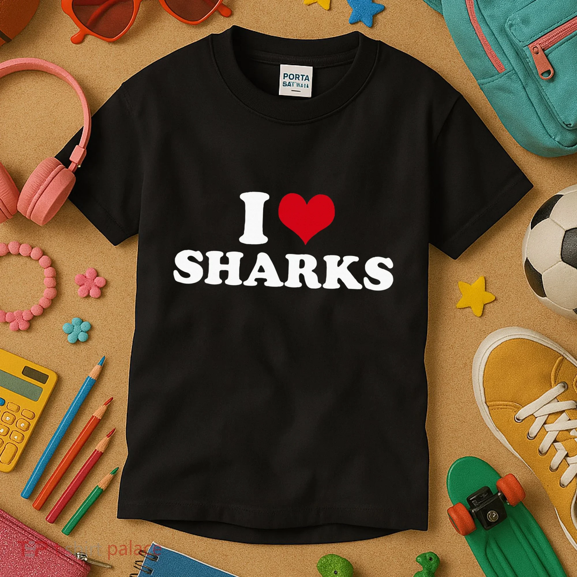 I Love Sharks Kids T-Shirt