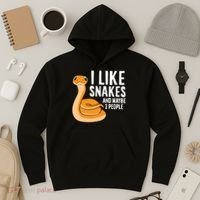I Like Snakes And Maybe 3 People Snake Reptile Lover Cool Gift Hoodie thumb 3
