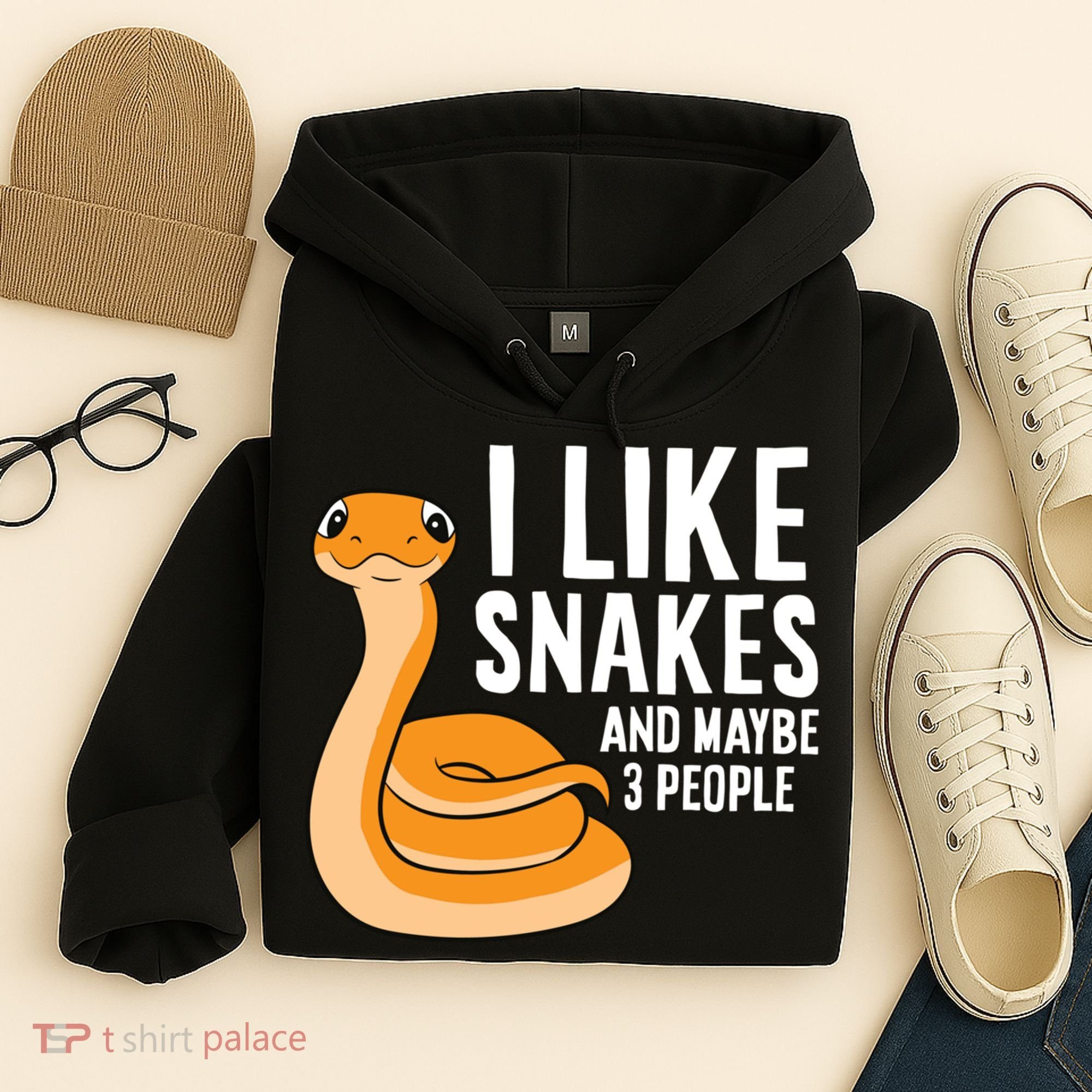 I Like Snakes And Maybe 3 People Snake Reptile Lover Cool Gift Hoodie